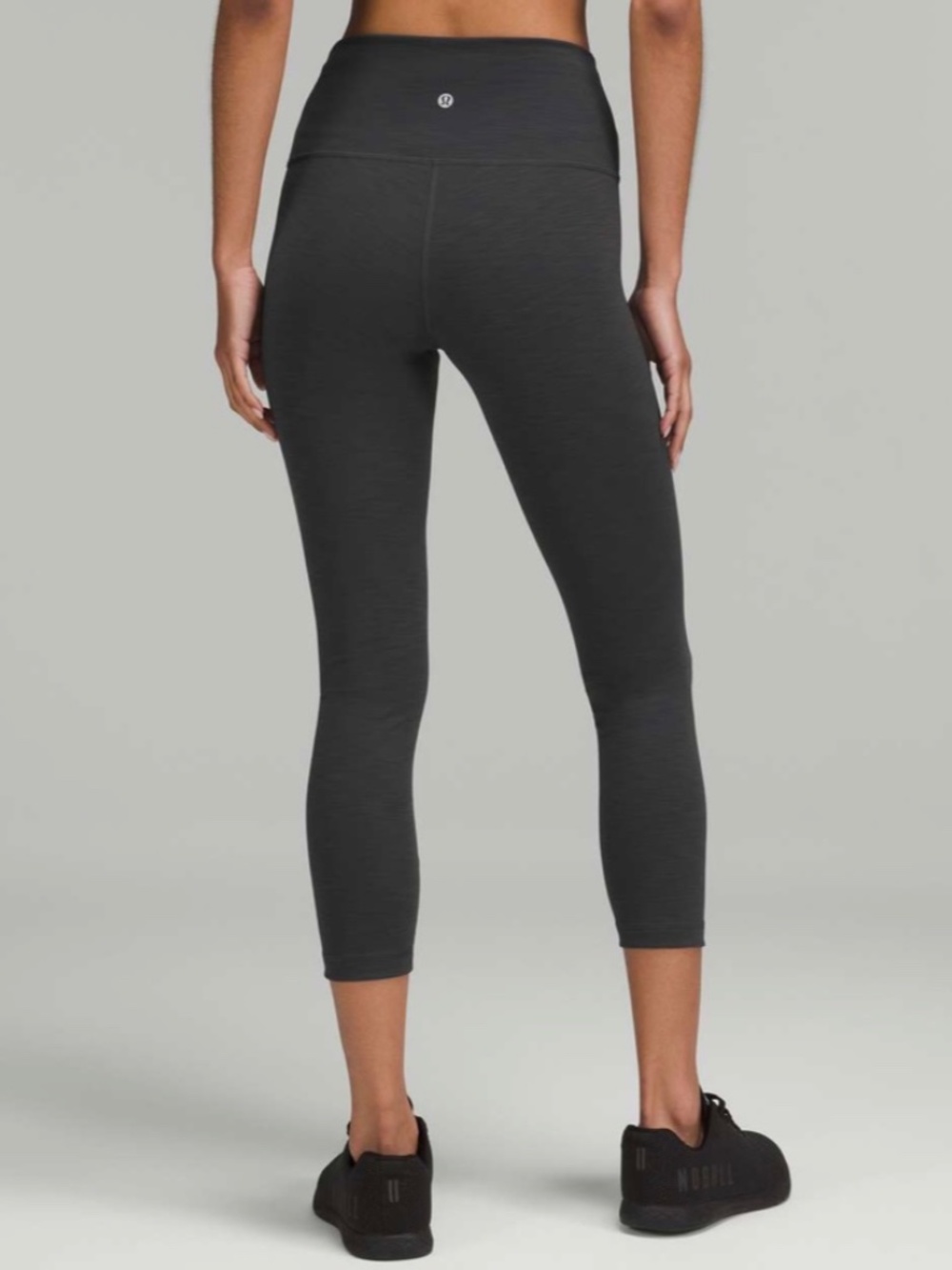 Lululemon Wunder Train High-Rise Crop 23" Leggings Everlux Heathered Grey 6